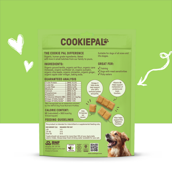 Cookie Pal Pumpkin & Chia Biscuits Dog Treats