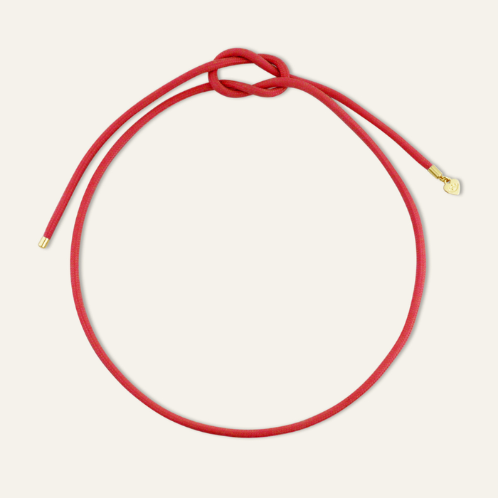 Coral Red Necklace Cord