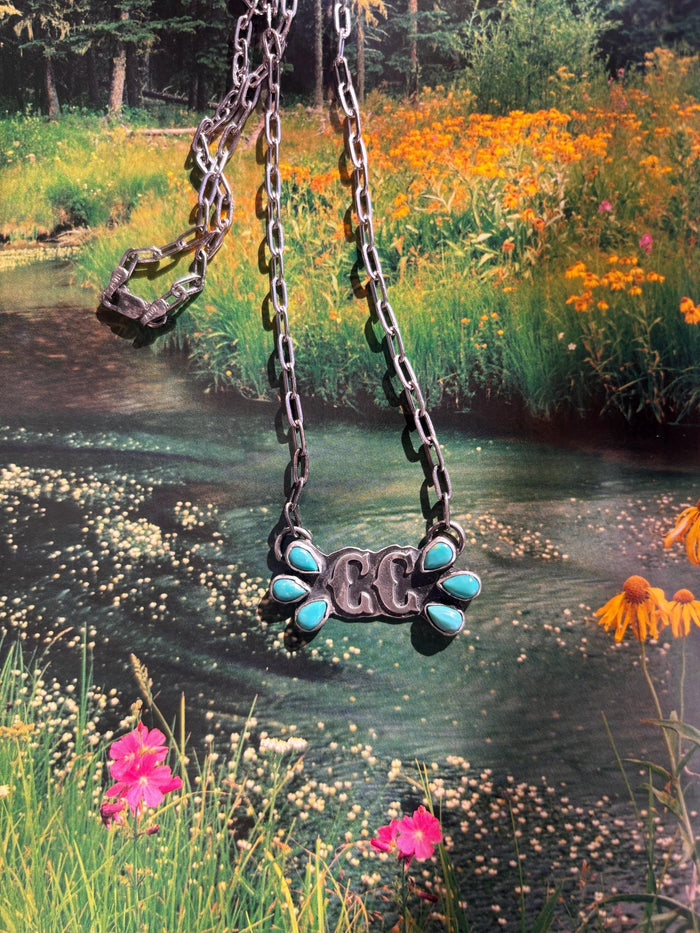 ✙ Custom Initial Turquoise Necklace