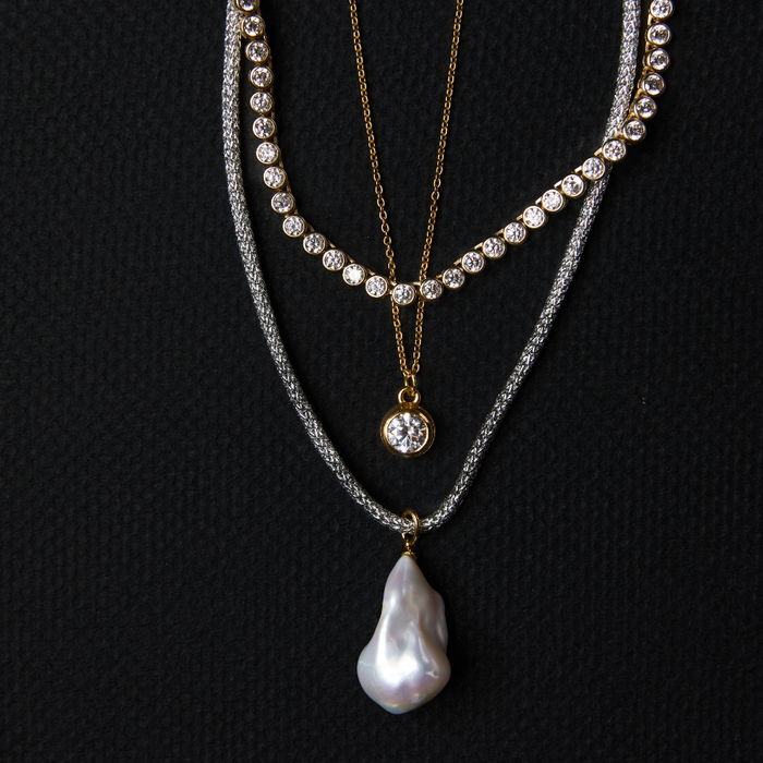 Bezel Tennis Necklace