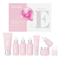 DR RASHEL Vitamin E skin care kit with pink bottles, tubes, and ampoules for import cosmetice