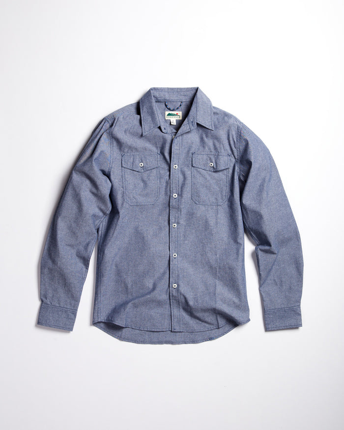 Edgevale Elwell Chambray Shirt Indigo
