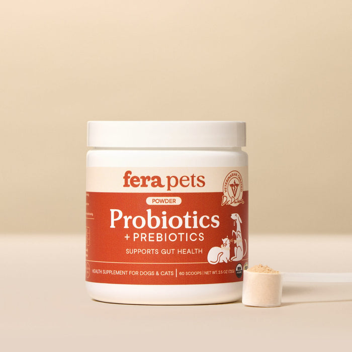 Fera Pet USDA Organic Probiotics with Prebiotics For Cats + Dogs