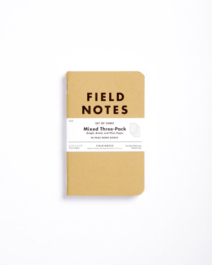 Field Notes Pack of 3 - Mixed