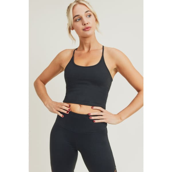 Floral Lace Accent Cami Crop Top by Mono B - Done