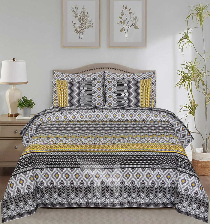 Floral Reversible Cotton Quilt Cover 6 Pcs Design 199 - Nishat Creative Store
