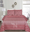 Floral Reversible Cotton Quilt Cover 6 Pcs Design 203 - Nishat Creative Store