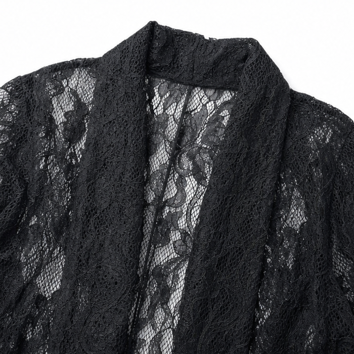 Florenza – Floral Lace-look Open-Front Blazer for Women