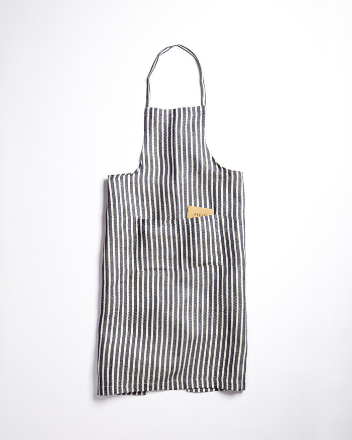 Fog Linen Wide Stripe Work Apron
