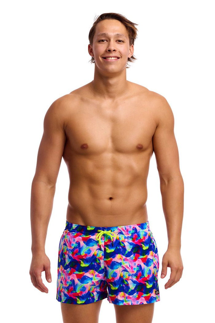 Funky Trunks Mens Shorty Shorts Short - Wet Wave