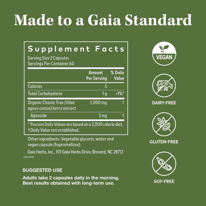 Gaia Herbs Vitex Berry For Women 120 Vegan Liquid Phyto - caps - The Oasis of Health