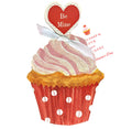 GAW994W Heart Cupcake Greeting Card
