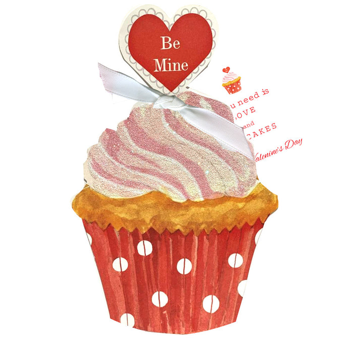 GAW994W Heart Cupcake Greeting Card