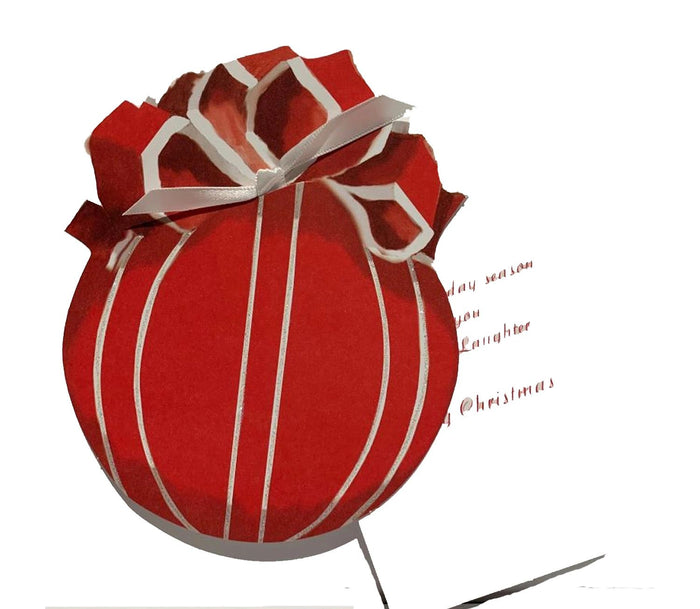 GHW704 Red Ornament with glitter