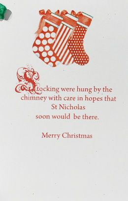 GHW765W Christmas Stocking with glitter