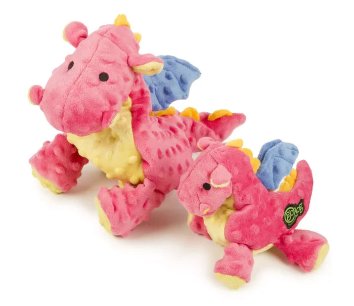 goDog! Dragons™ Plush Dog Toys - Coral
