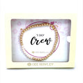 Gold Filled Bead With Pearl Bar In "I Do Crew" Cream Gift Box