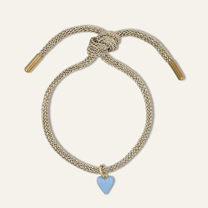 Mini blue Enamel Heart Charm
