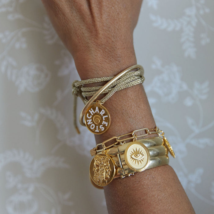 lurex bracelet cord with charleston enamel
