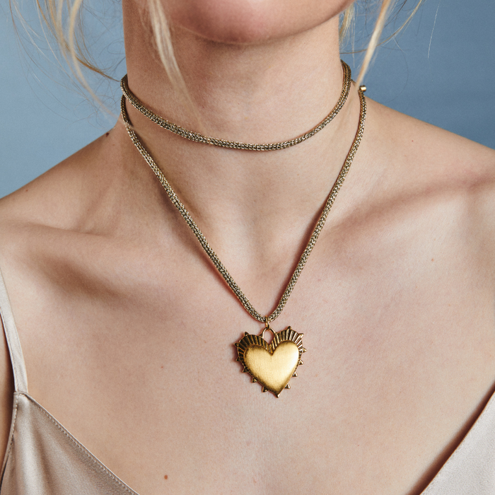 gold lurex necklace cord