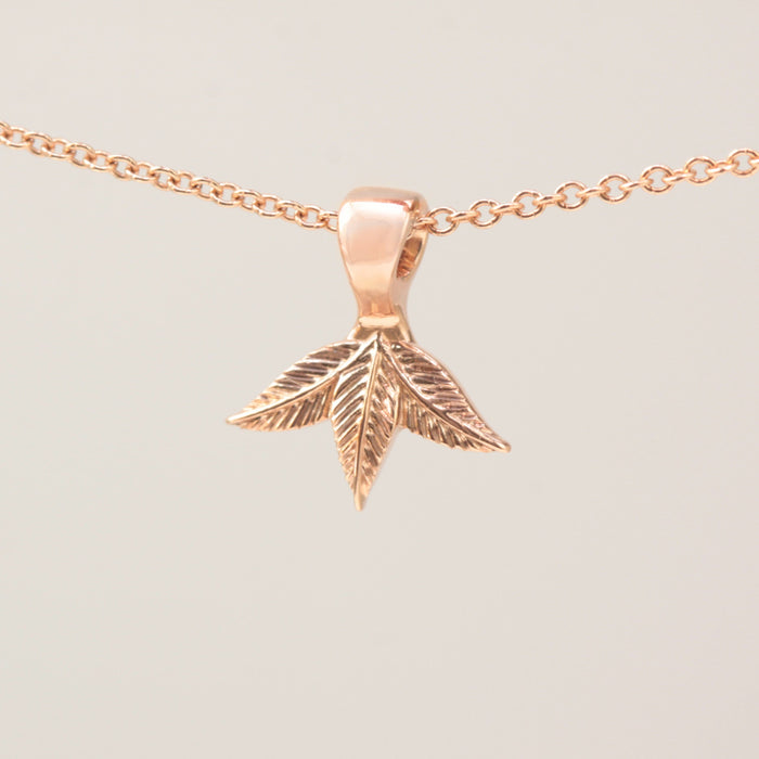 Gold Three Leaf Pendant - Vinny & Charles