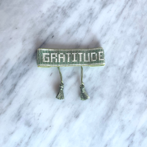 Gratitude Sage Beaded Bracelet