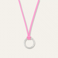 Greek Key Clip with Sherbet Pink Cord