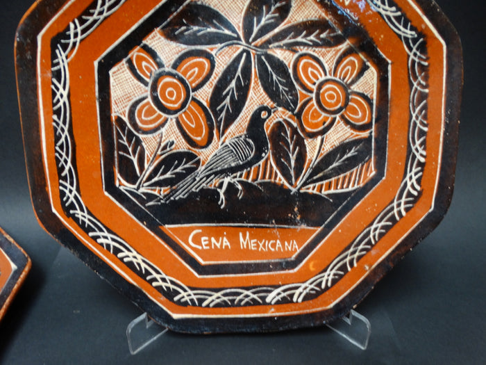 Guadalajara Hilton Restaurant Hexagonal Petatillo Plate 1960s
