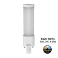 LED CFL Replacement Plug-ins Halco - PLS3H-8CS-HYB-G23-LED2 - LED 2-Pin Plug-in Single Tube Horz G23 CCT Select Hybrid Non-Dim Halco Lighting Technologies
