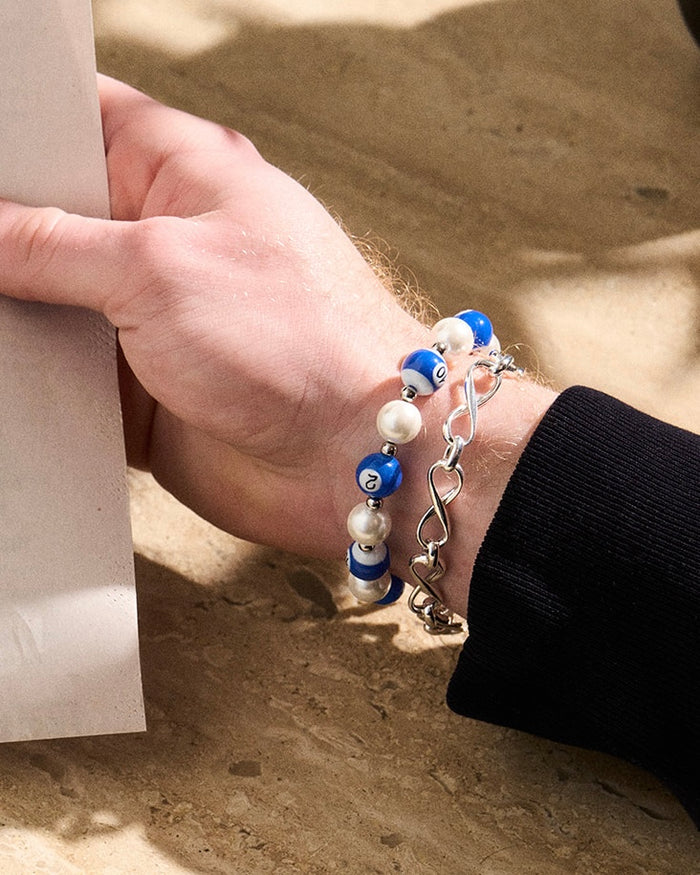 Billiards Pearl Bracelet in Blue