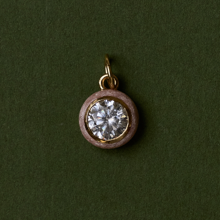 HART x Hill House Shimmer Pink Enamel Bezel Charm