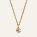 HART x Hill House Shimmer Pink Enamel Bezel Necklace