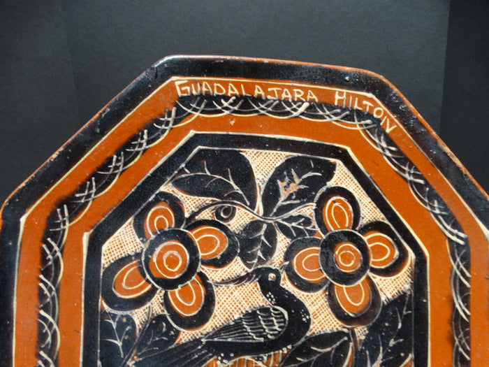 Hexagonal Plate from Guadalajara Hilton 1960s