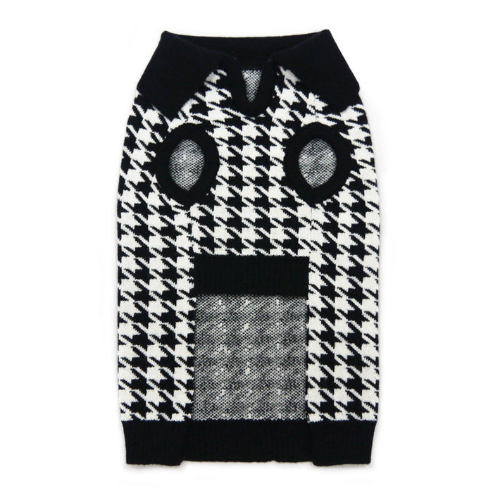 HOUNDSTOOTH DOG SWEATER, Sweaters - Bones Bizzness