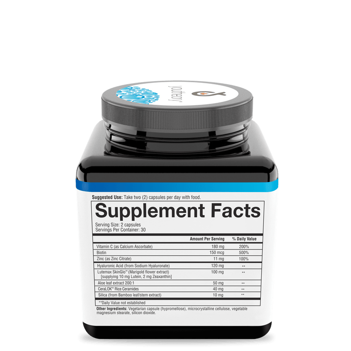 HYA.00323 Youtheory Hyaluronic Acid 120 Tablets Nutrition Facts Panel