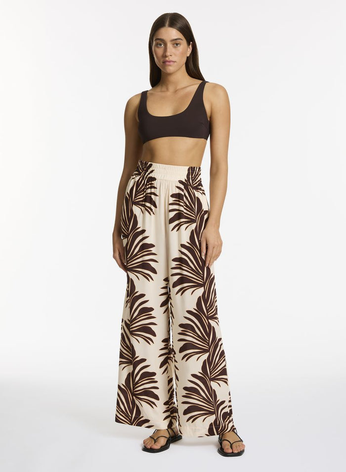 Jets Wide Leg Pant - Dahlia Palm
