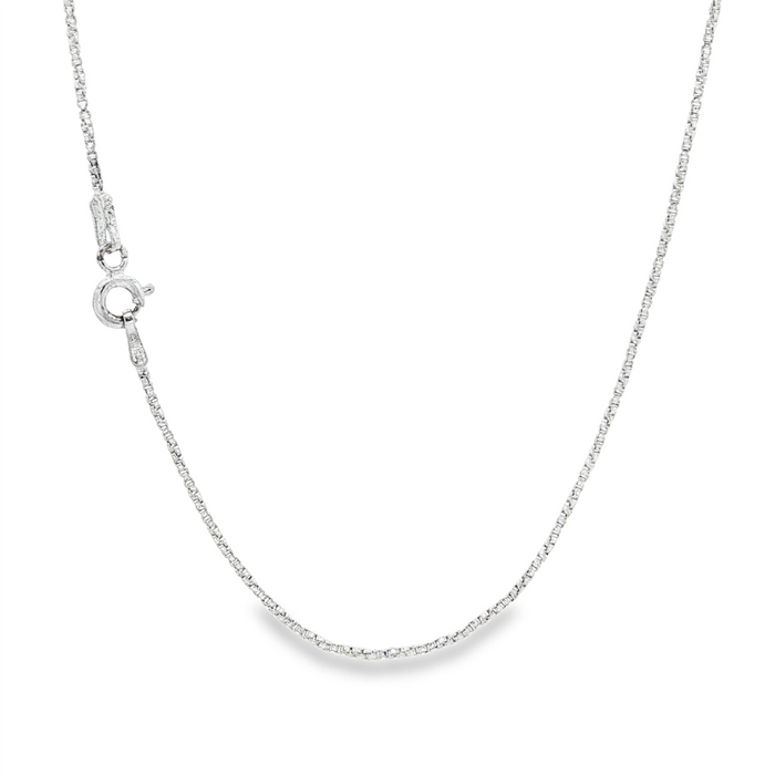 JT ESTATE Sterling Silver 18 Inch Twisted Box Chain