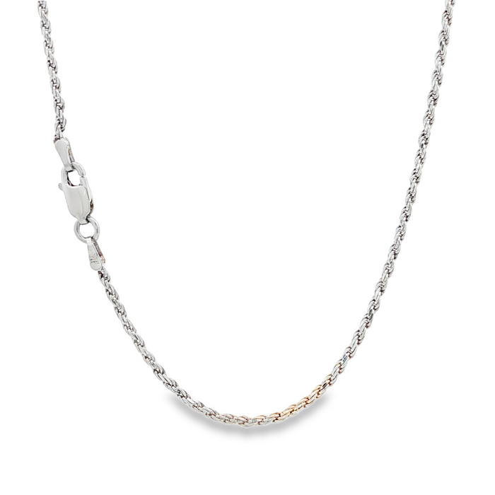 JT ESTATE  Sterling Silver 30 Inch Rope Chain