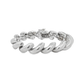 JT ESTATE Sterling Silver Macaroni Link Bracelet