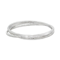 JT ESTATE Sterling Silver Three-In-One Bangle Bracelet