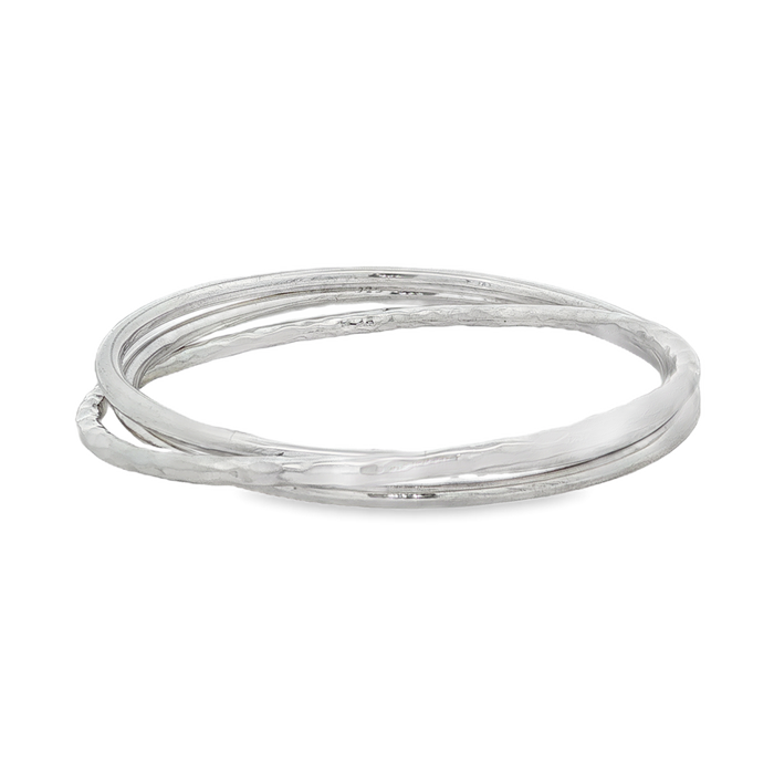 JT ESTATE Sterling Silver Three-In-One Bangle Bracelet
