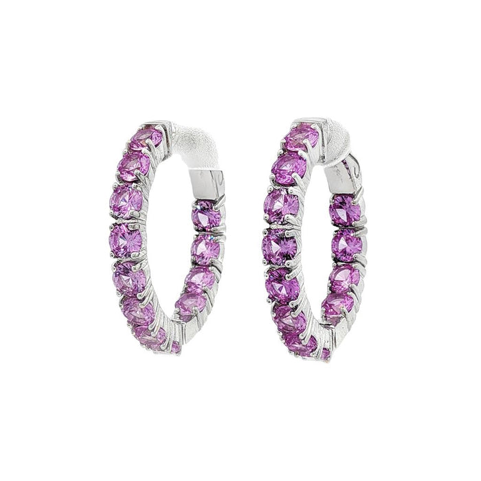 June Birthstone Sterling Silver Lab Grown Alexandrite Inside Out Earrings
