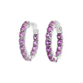 June Birthstone Sterling Silver Lab Grown Alexandrite Inside Out Earrings