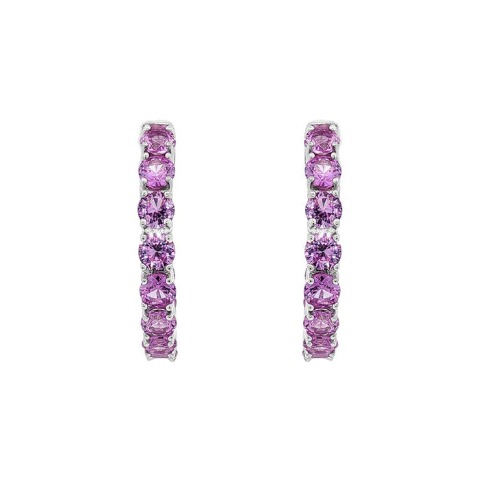 June Birthstone Sterling Silver Lab Grown Alexandrite Inside Out Earrings