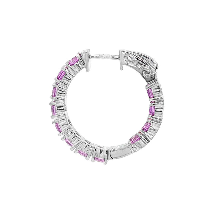 June Birthstone Sterling Silver Lab Grown Alexandrite Inside Out Earrings