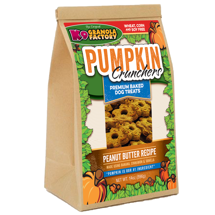 K9 Granola Pumpkin Crunchers, Peanut Butter & Banana Recipe Dog Treats