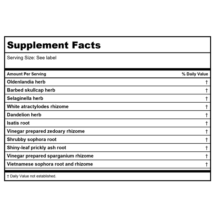 Kan Herb Sage Solutions Cluster Dissolving 60 Tablets - Supplement Facts panel