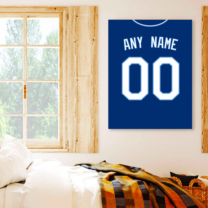 Kansas City Jersey Custom Canvas Print Wall Art for Boy Girl Men Women Baseball Personalized Canvas Art
