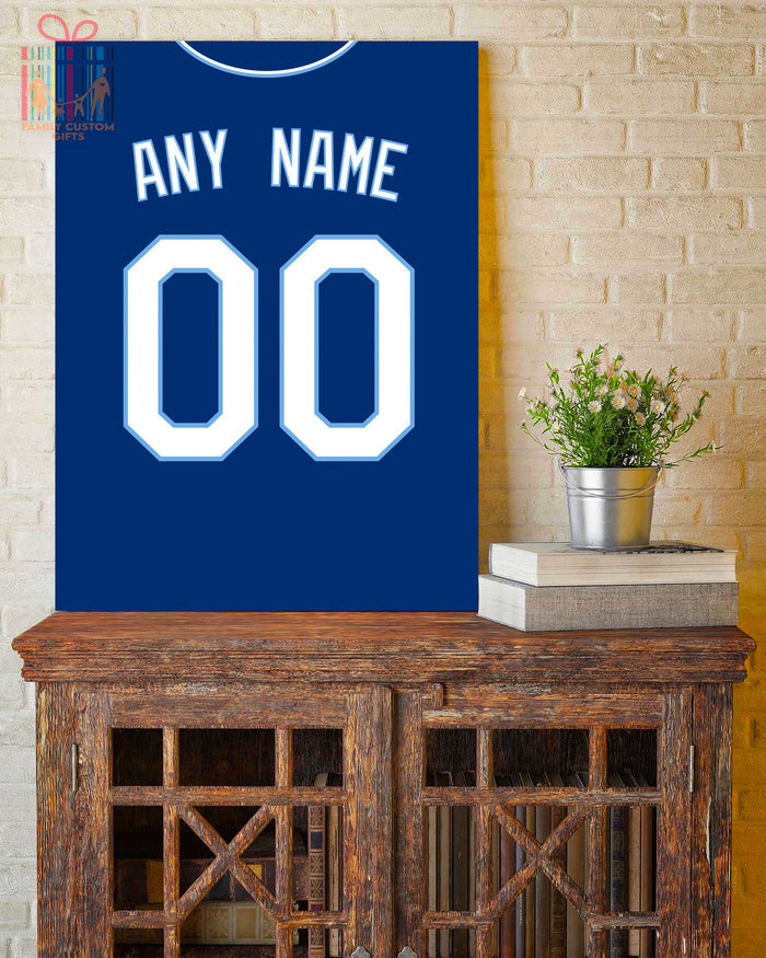 Kansas City Jersey Custom Canvas Print Wall Art for Boy Girl Men Women Baseball Personalized Canvas Art