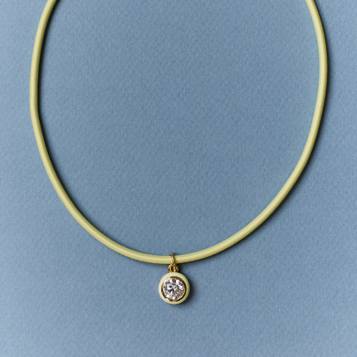 Kennedy Crichlow x HART Yellow Bezel Clasp Cord Necklace